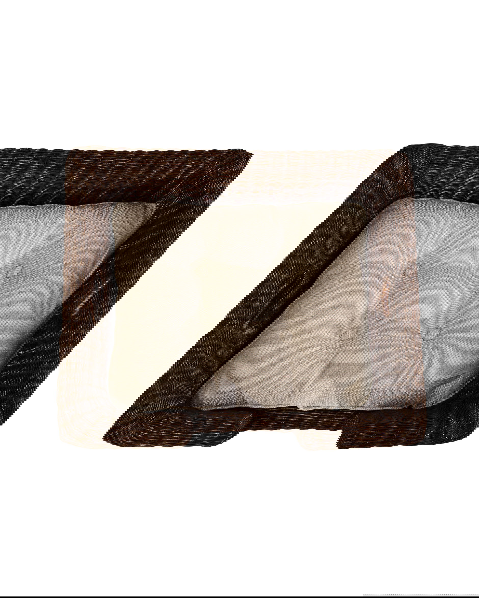 Cognac Hundebett Rattan