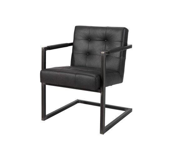 Anthracite - Jed Armchair Leather Espresso