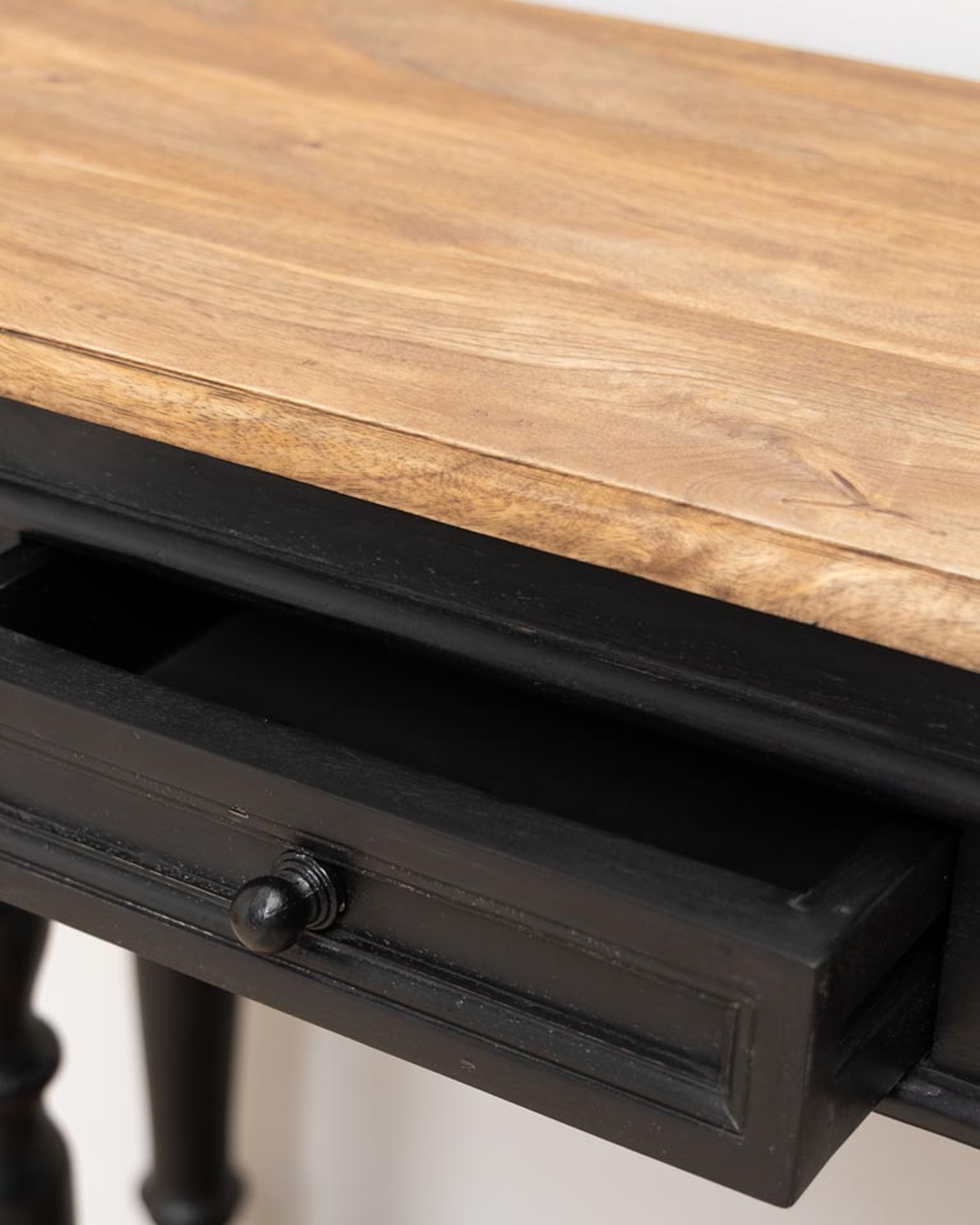 Nevermore black console table