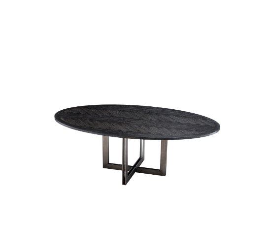 Charcoal - Melchior dining table oval brass