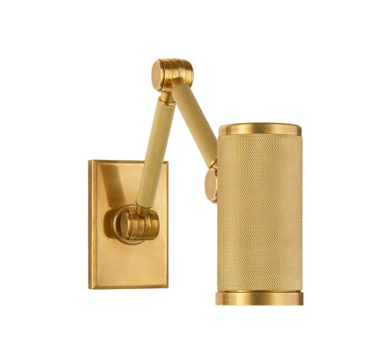 Natural Brass - Barrett Mini Double Arm Bed Light Natural Brass