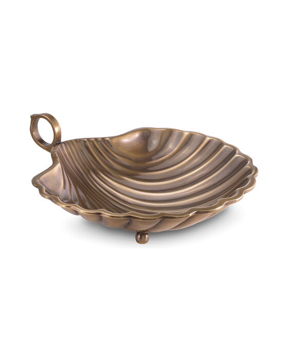 Shell bricka vintage mässing