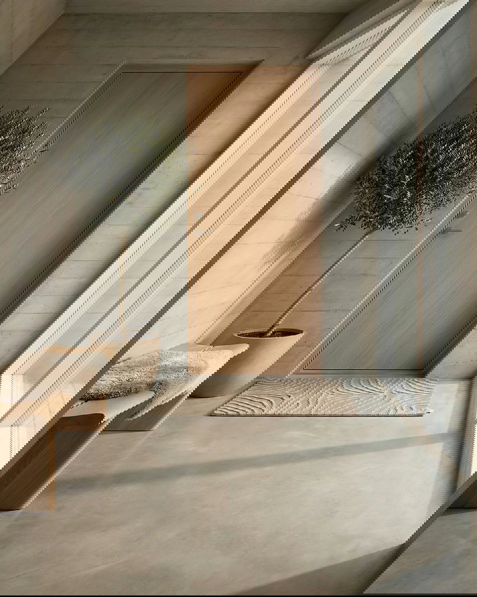 Zebra Doormat, Beige