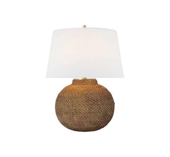 null - Avedon Small Table Lamp Natural Rattan