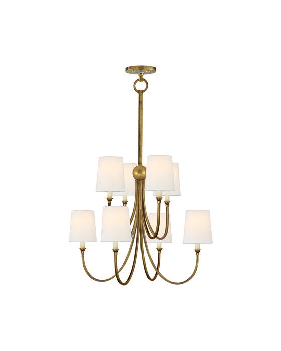 Reed Chandelier Antique Brass L