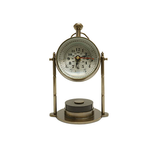 Lens Table Watch Brass