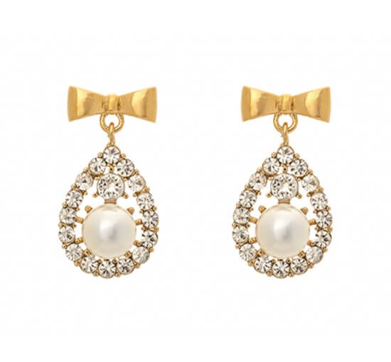 Ivory Pearl / Gold - Petite Coco Earrings Ivory Pearl