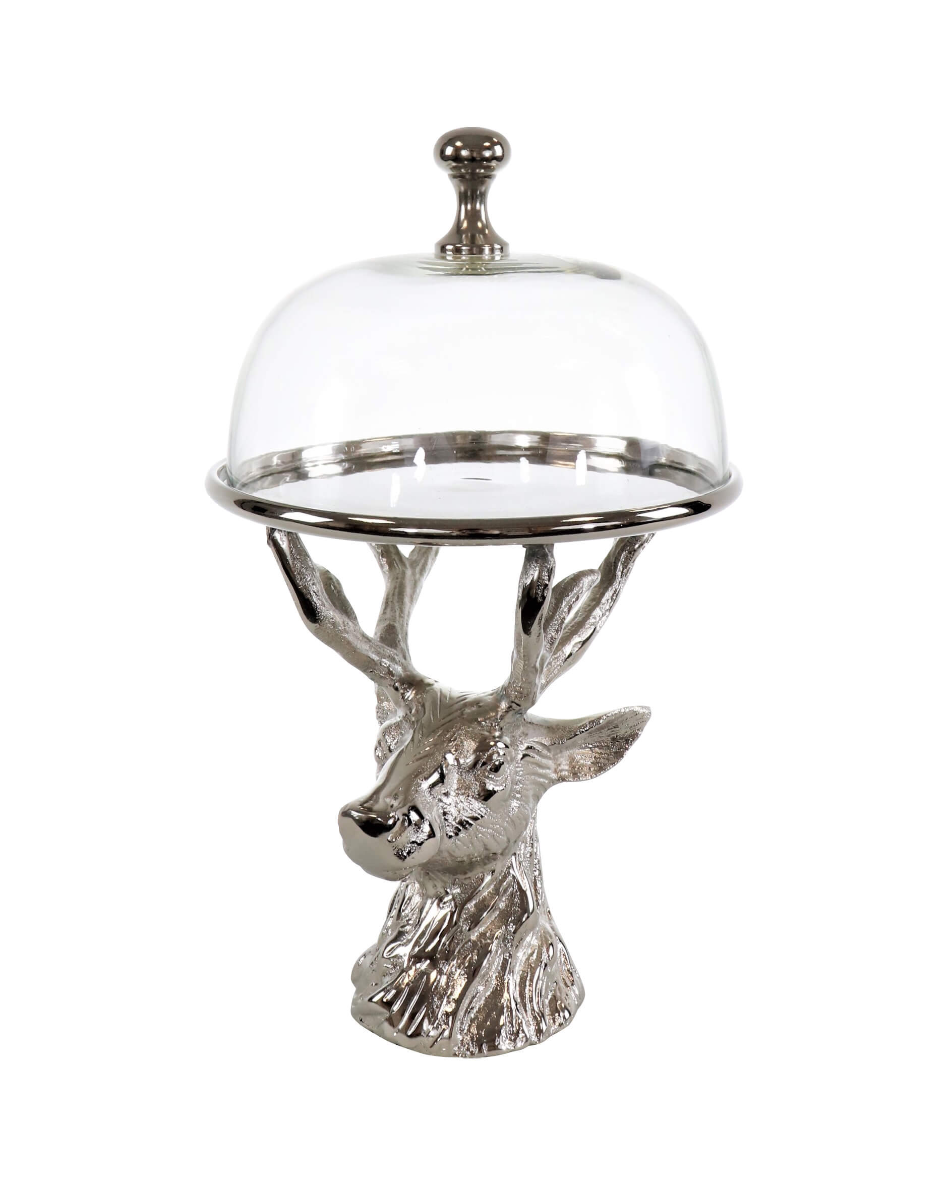 Hjort serveringsfat silver