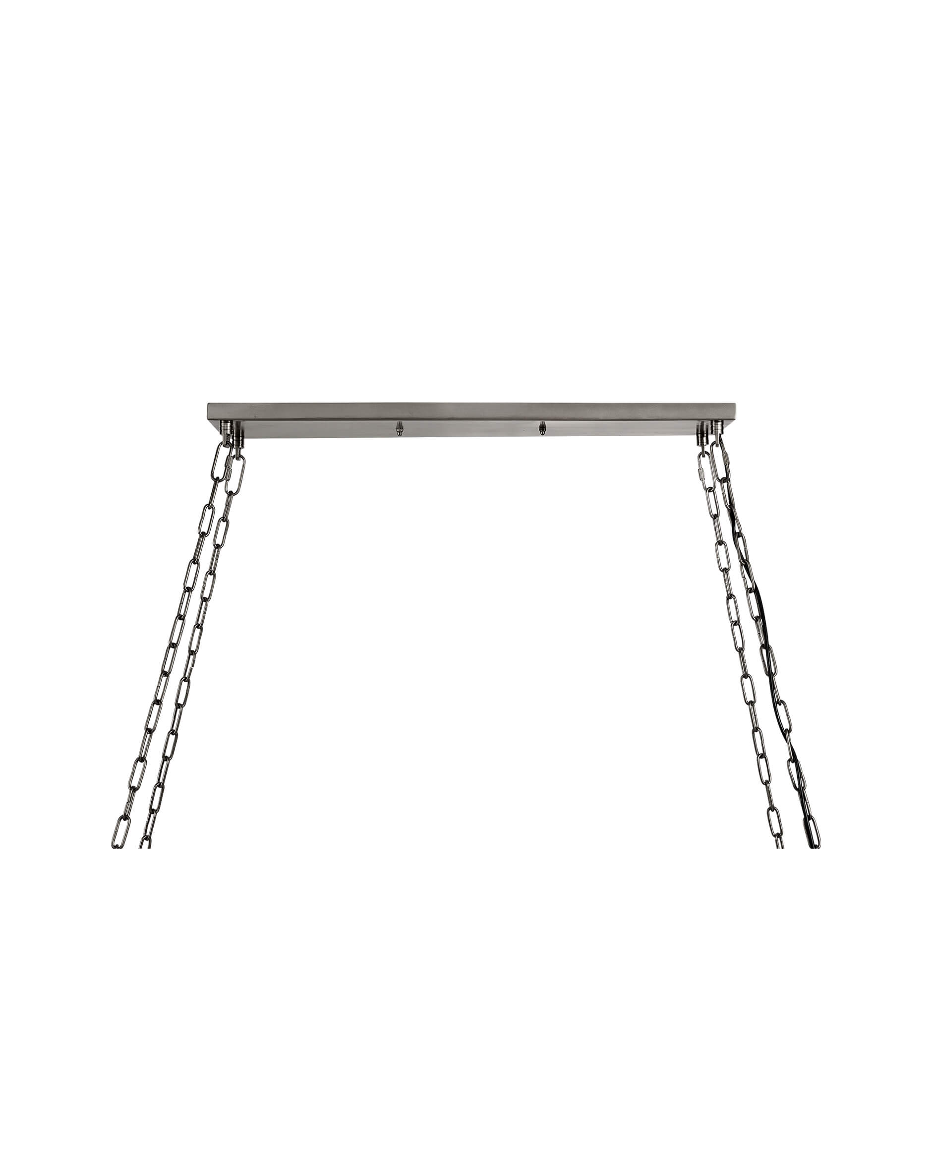 Crown Rectangular taklampa antik järn