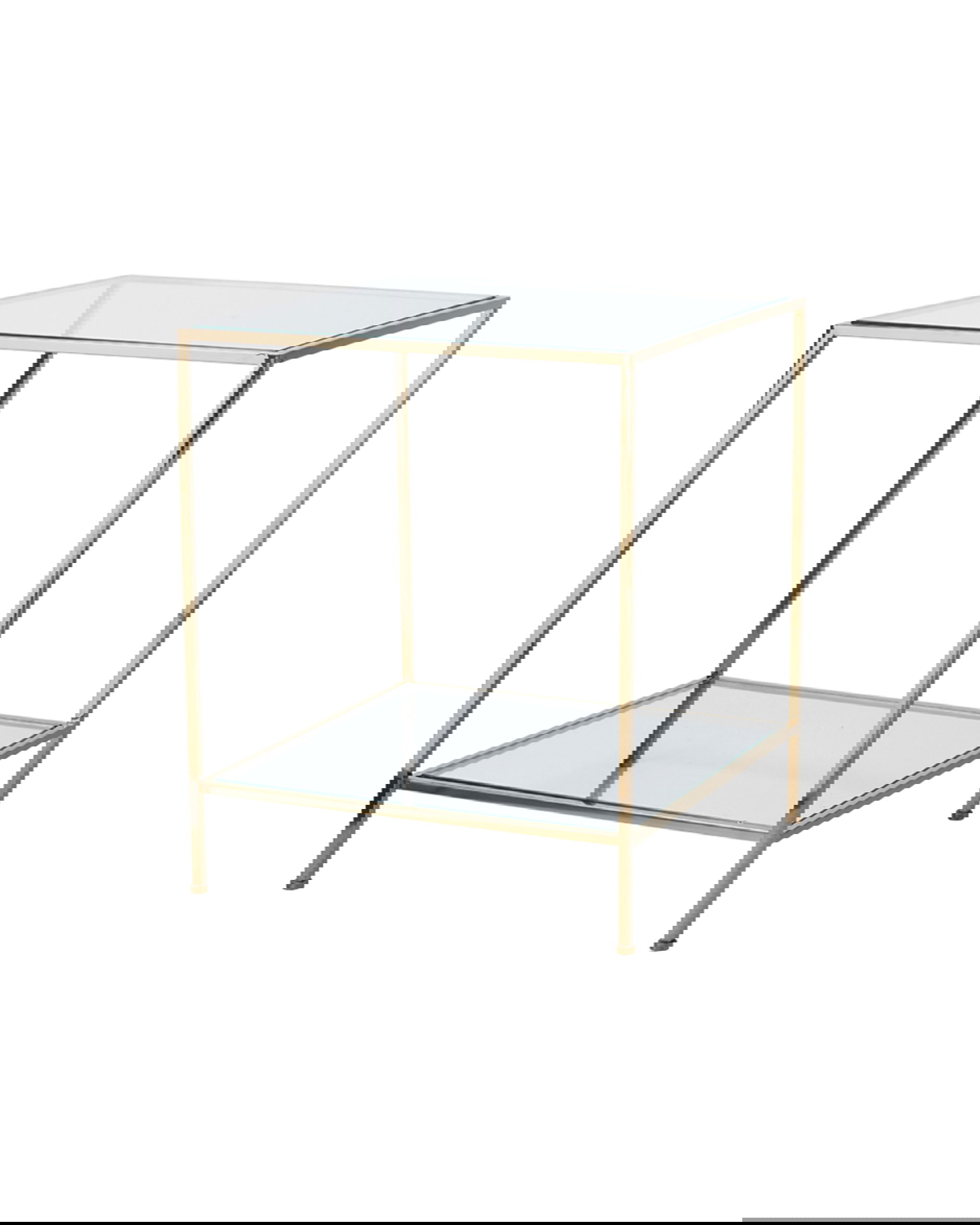 Fleur sidobord borstad mässing OUTLET