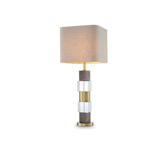 Grey Marble - Table Lamp Cullingham white marble