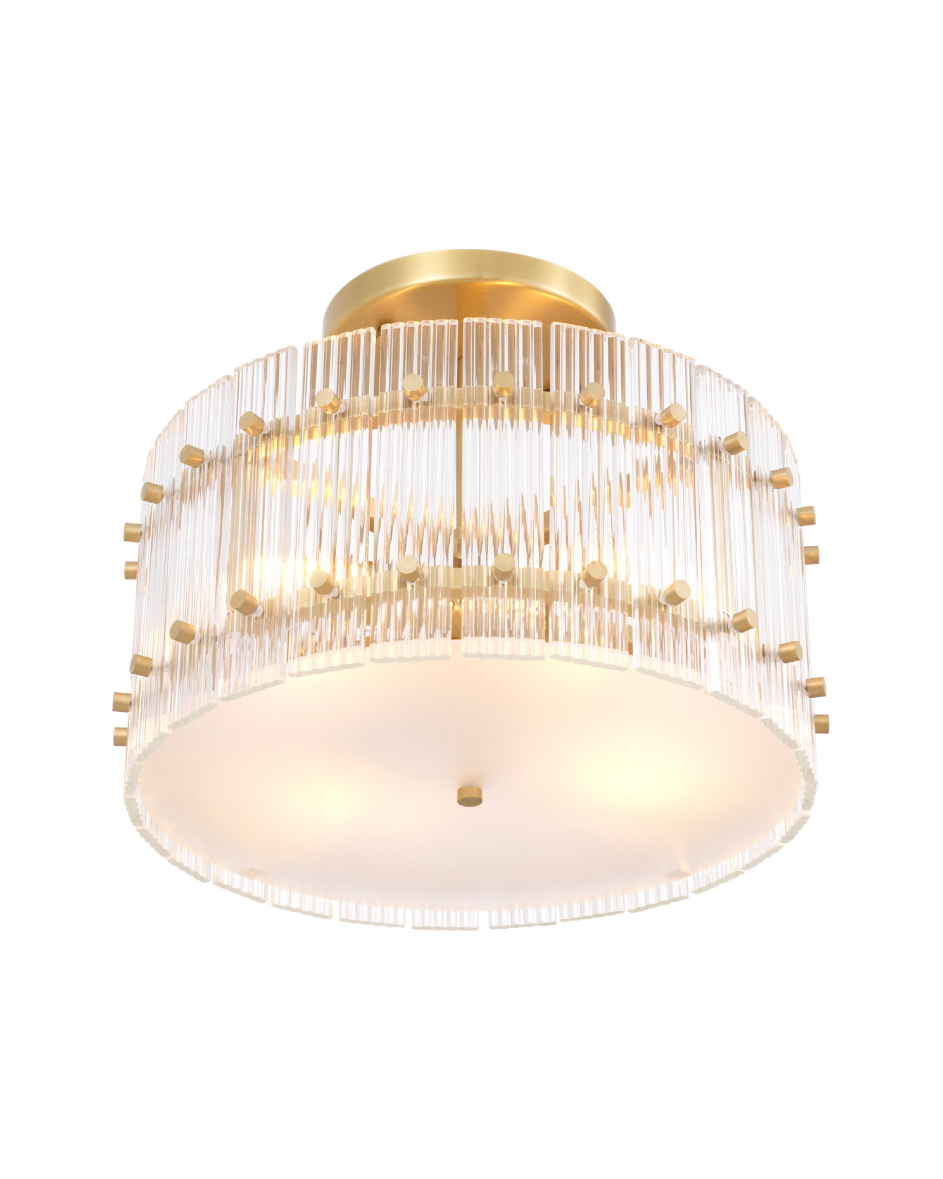 Ruby taklampe antikk messing