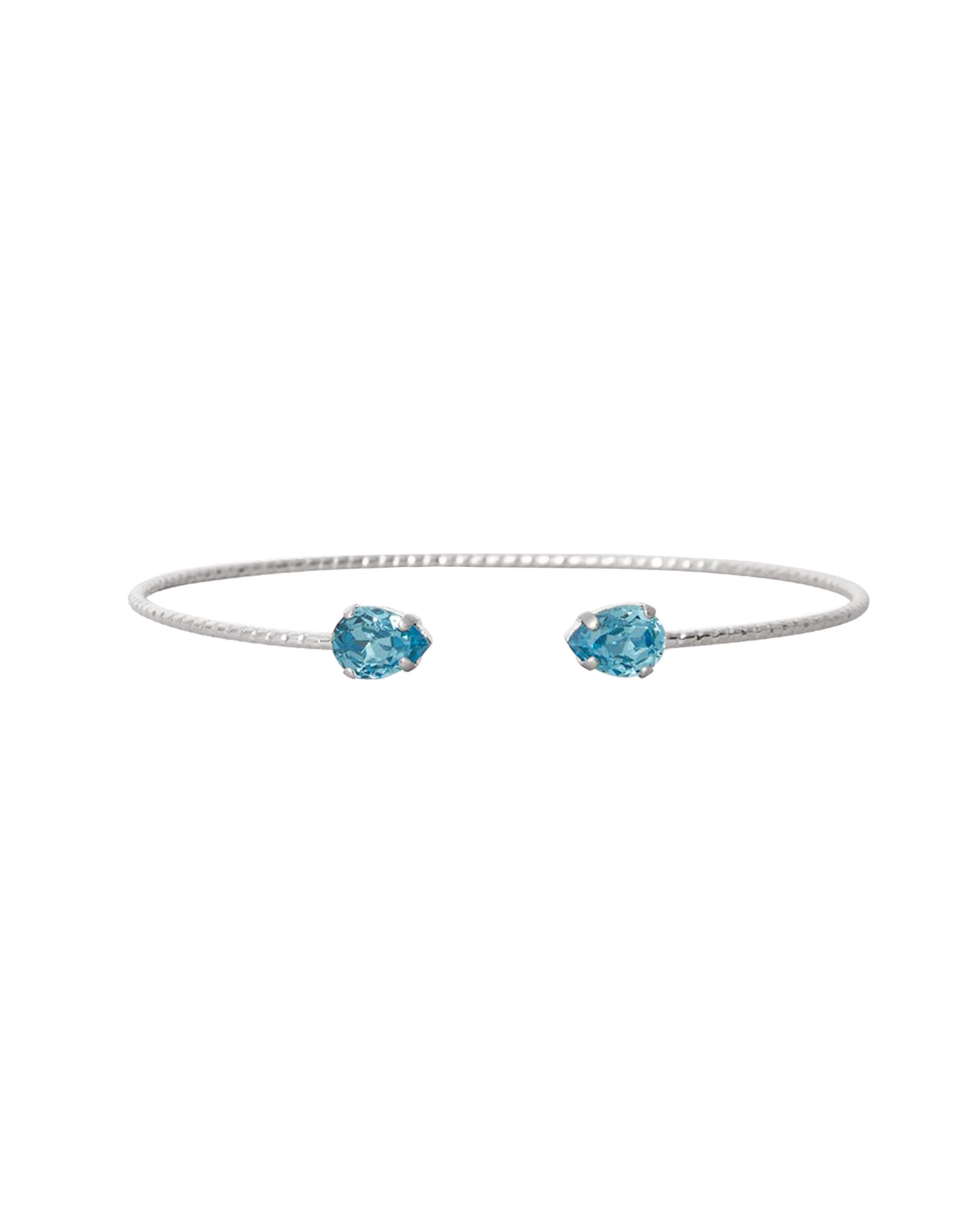 Evita Super Petite Bracelet Aquamarine Rhodium