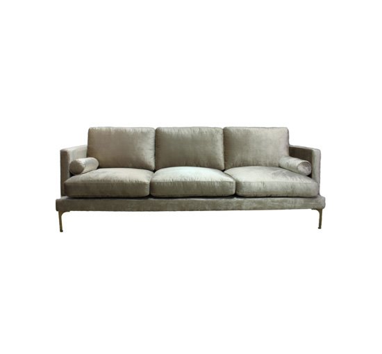 Bonham sofa 3-seater oatmeal/brass