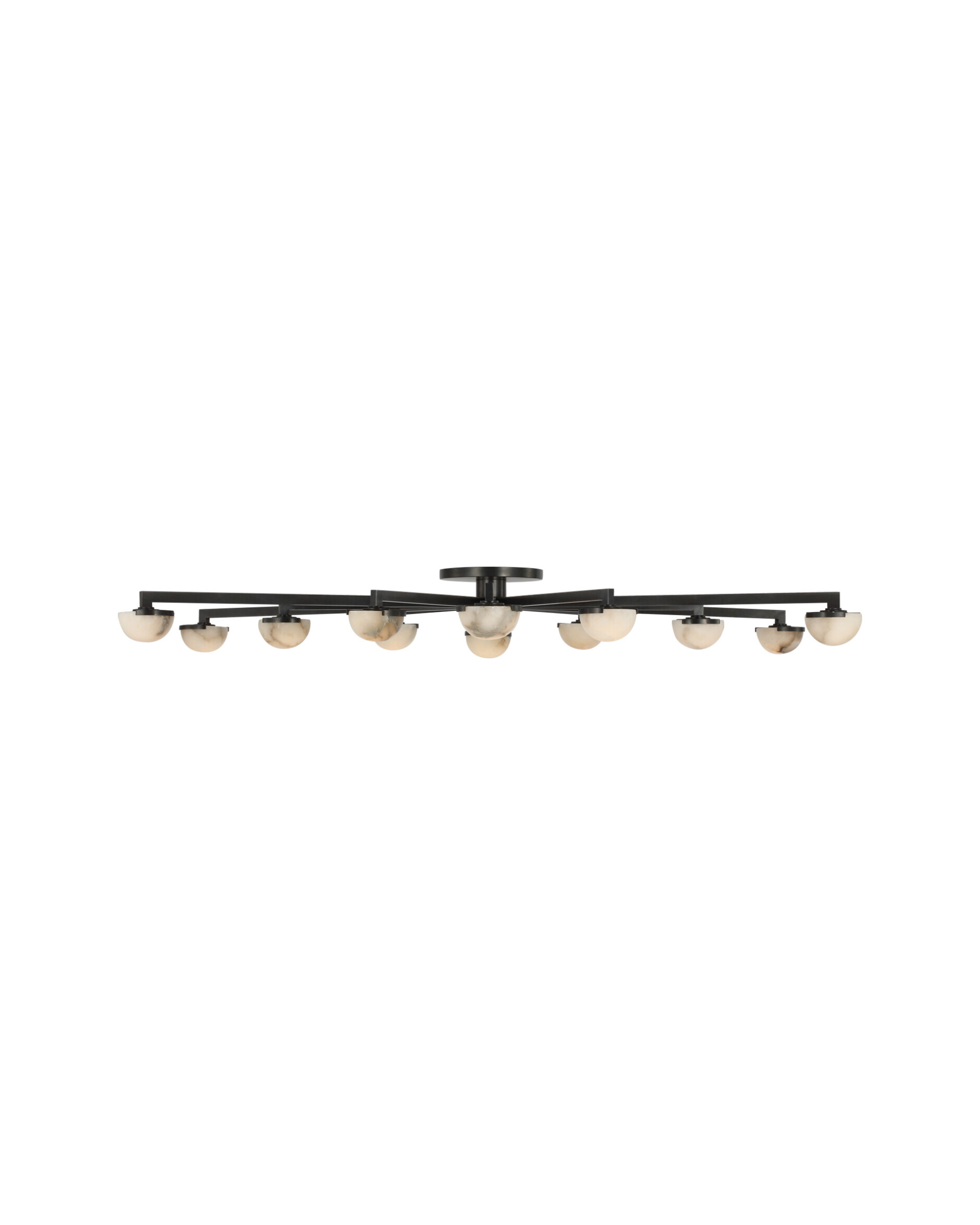 Pedra Grande Staggered Arm Flush Mount Bronze