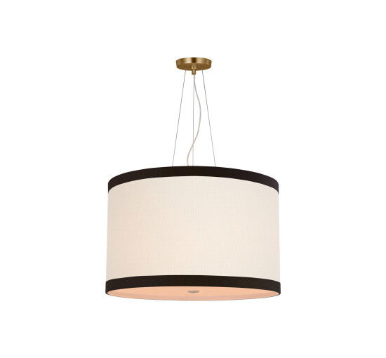 null - Walker Hanging Light Cream/Natural Linen Shade M