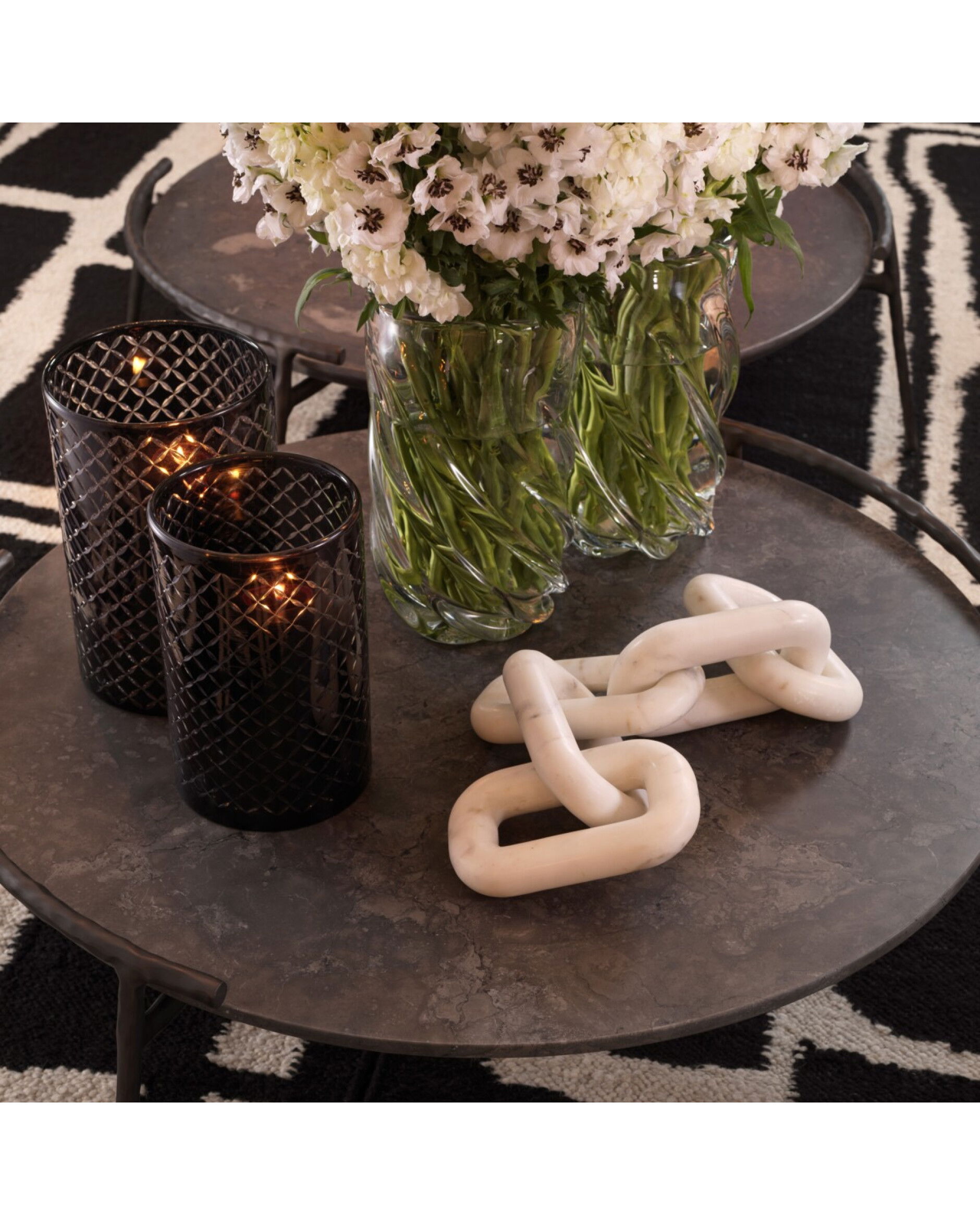 Salda dekoration white marble