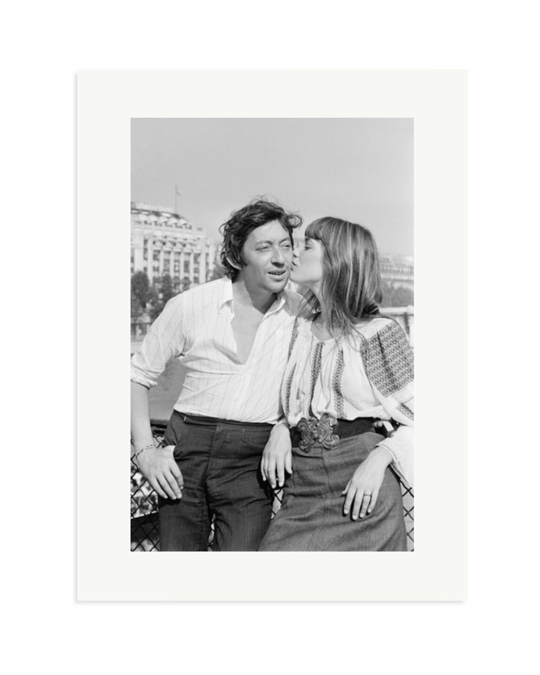 Gainsbourg and Birkin in Paris Print Only / XL