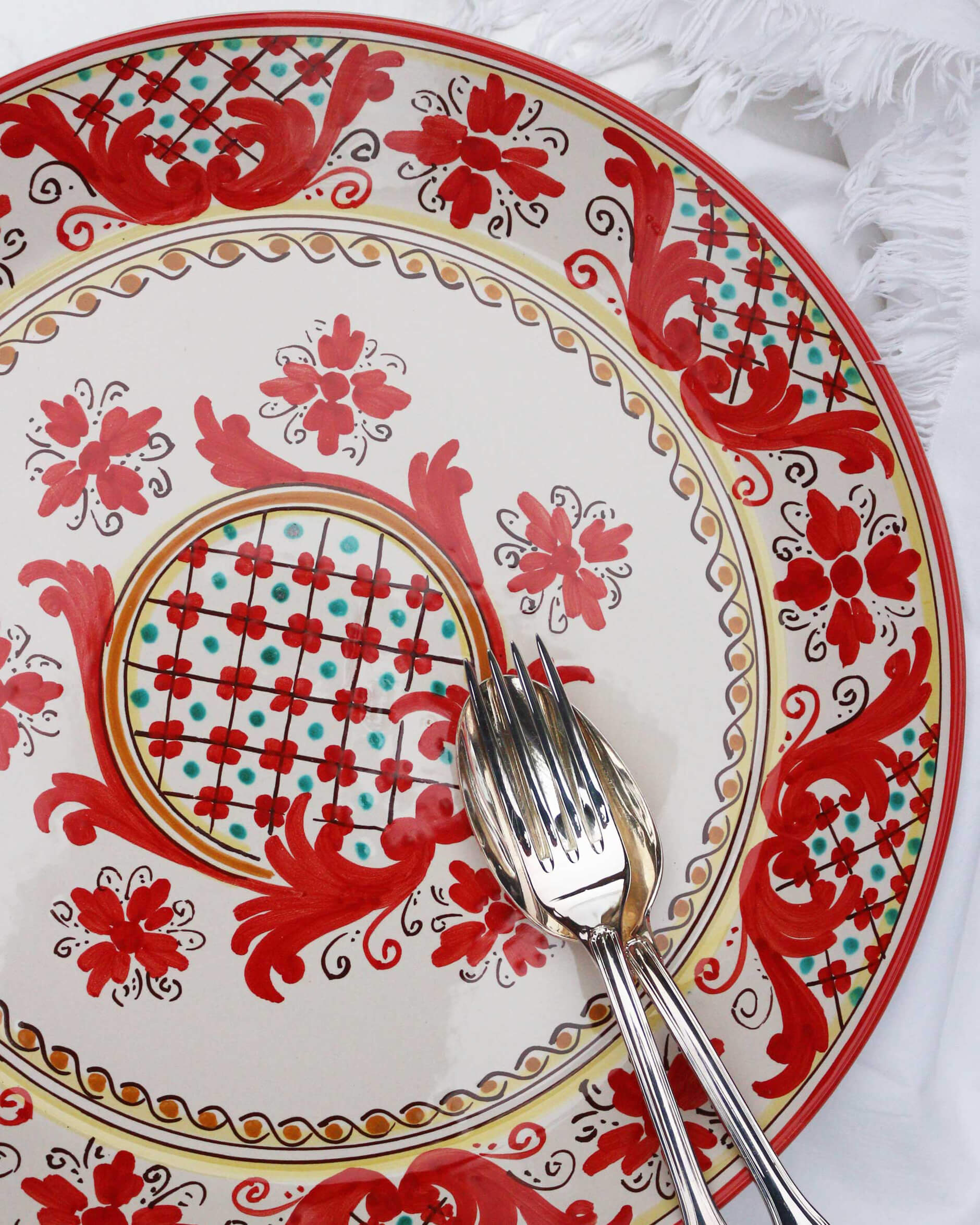 Fontane Rosse serveringsfat röd