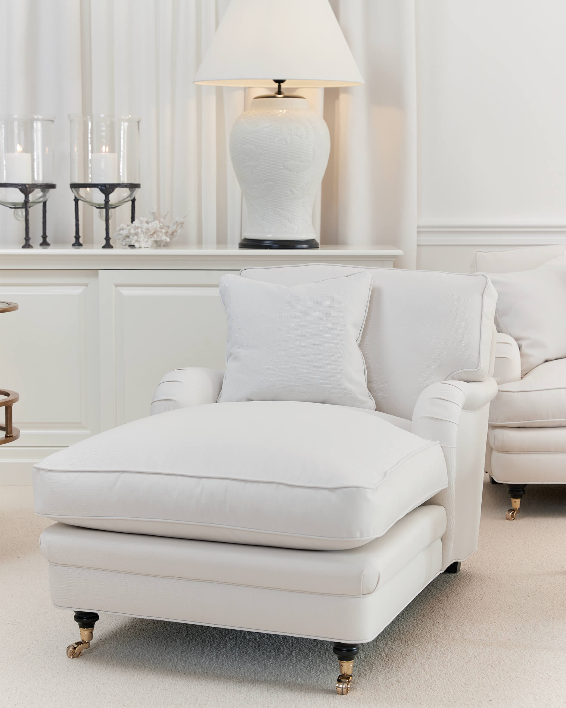 Howard Heritage schäslong off-white