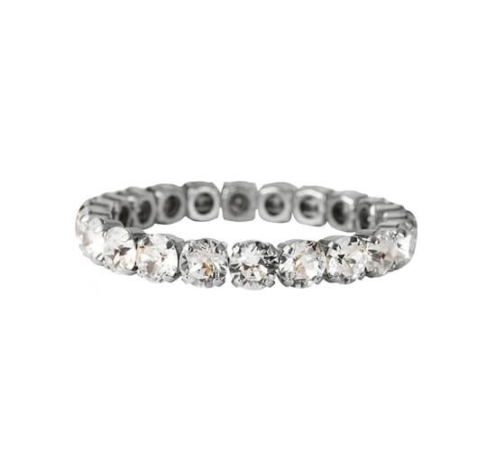Rhodium - Gia Stud Bracelet Crystal
