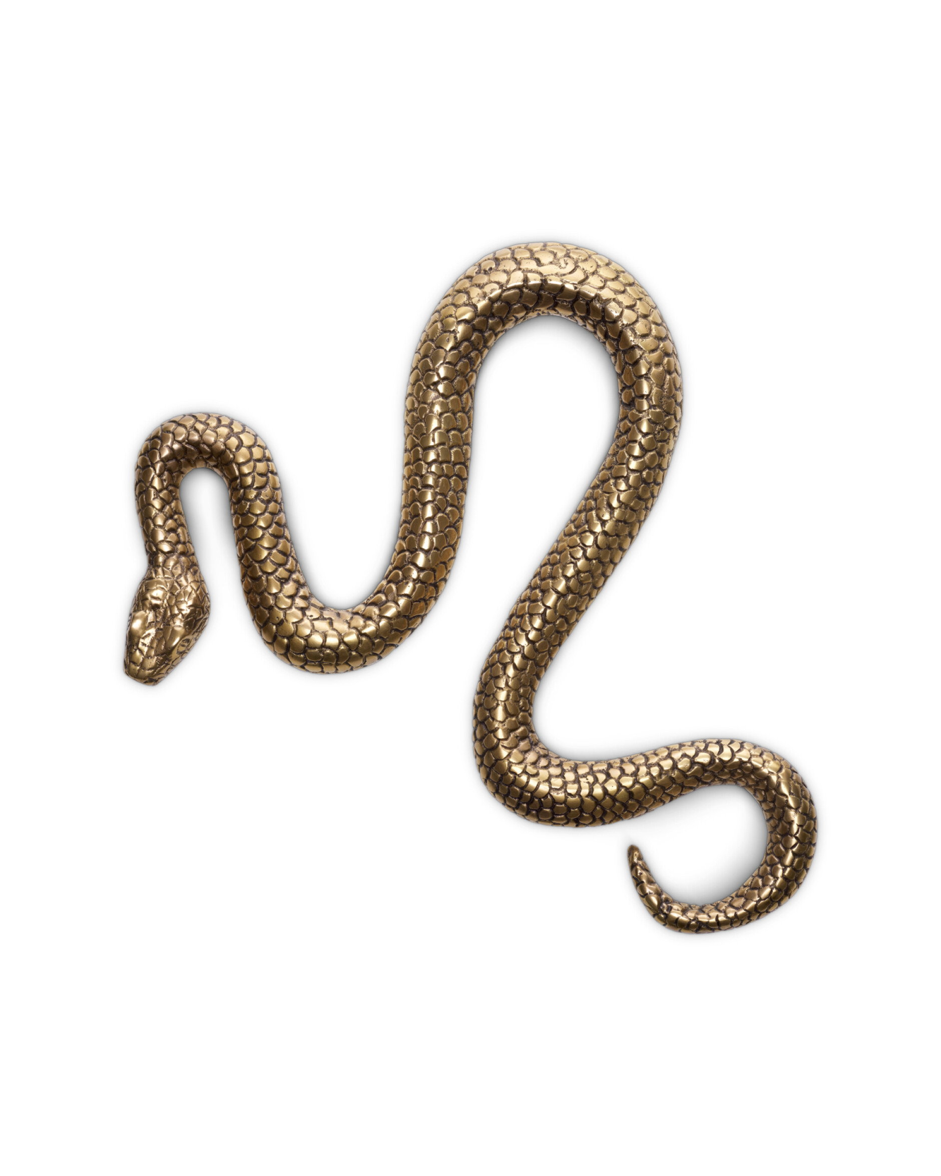 Serpent Decoration Vintage Brass