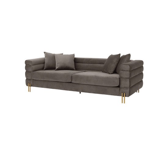 Savona grey velvet - York soffa savona grå