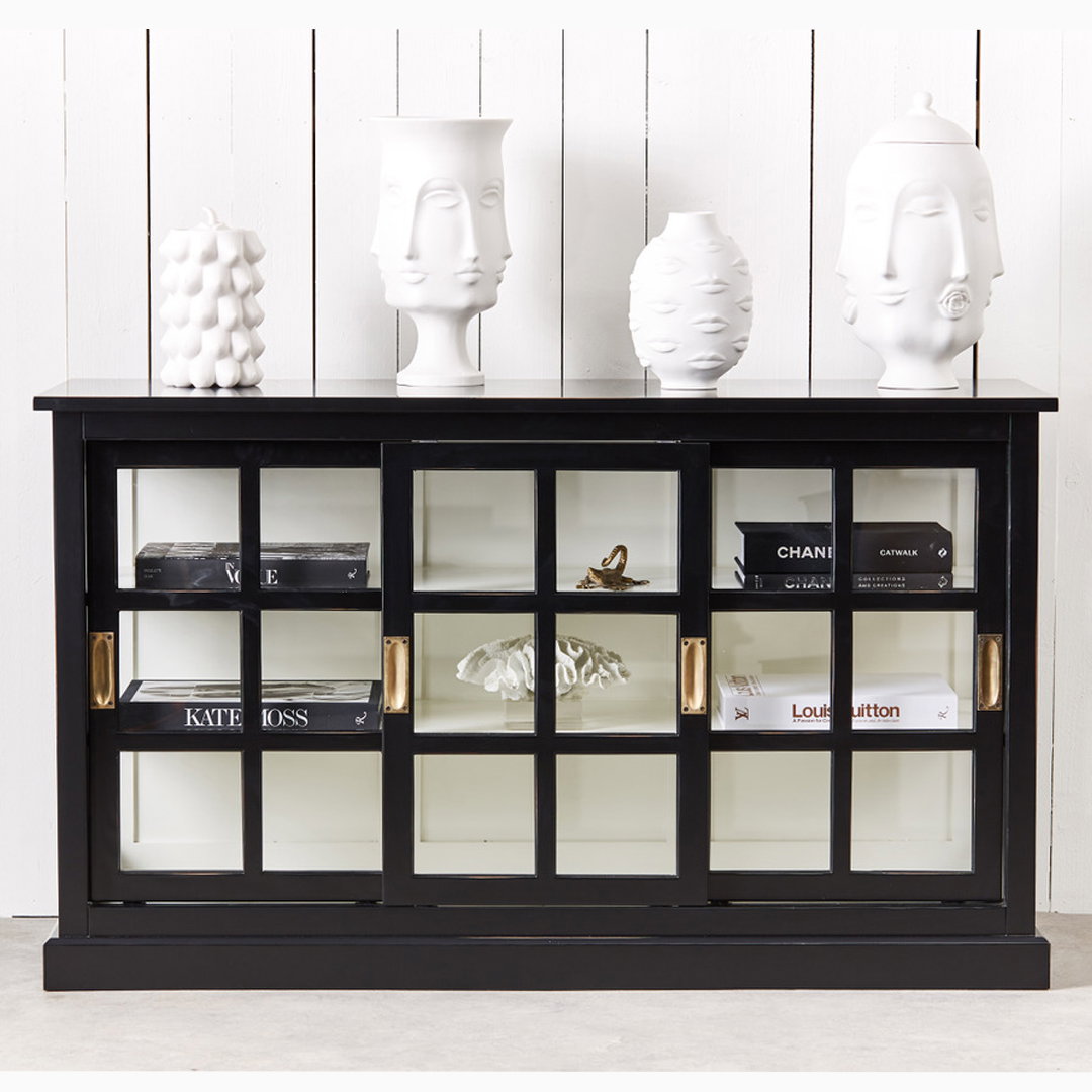 Seethrough skåp modern black / classic white