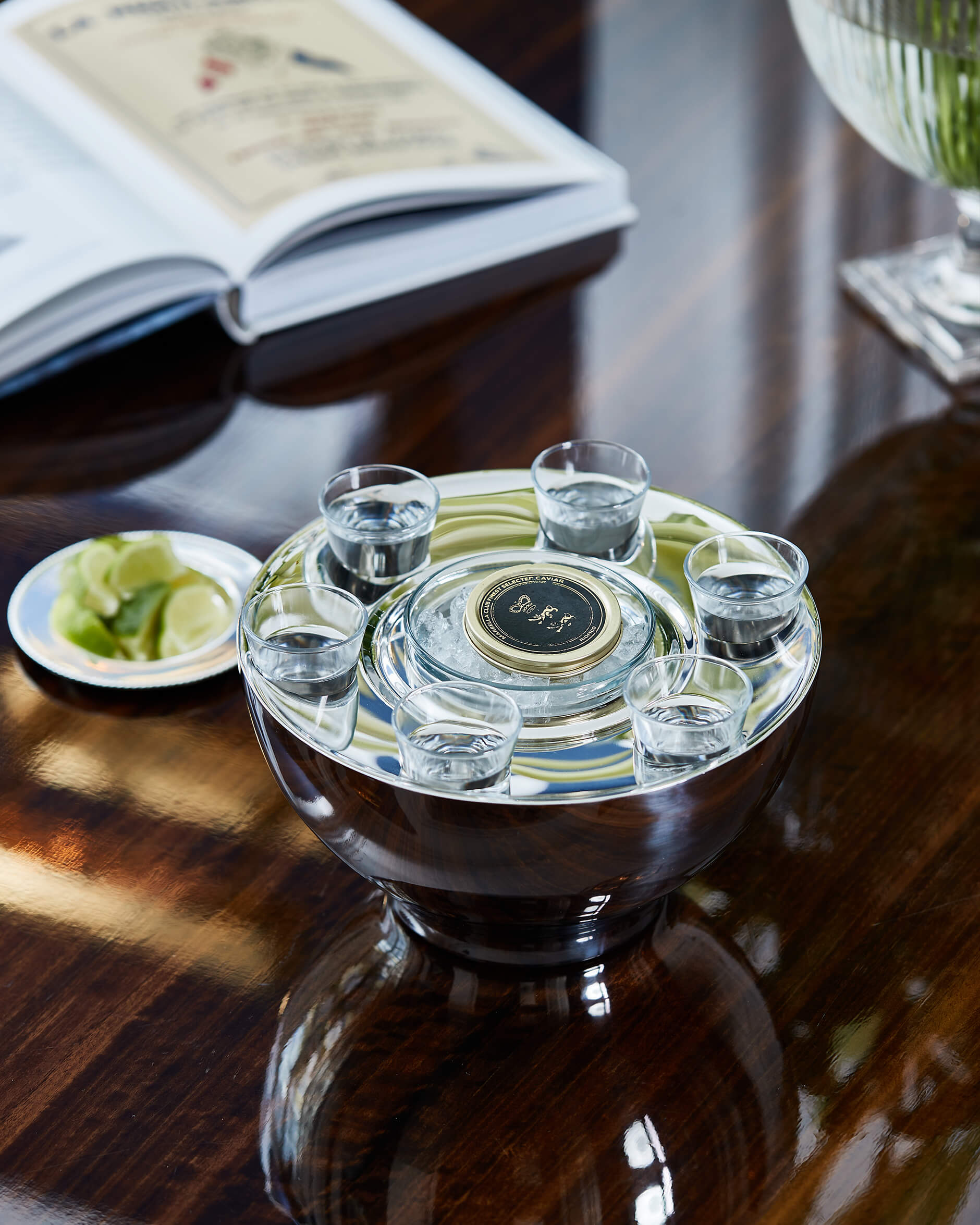 Fleurac kaviar set silver