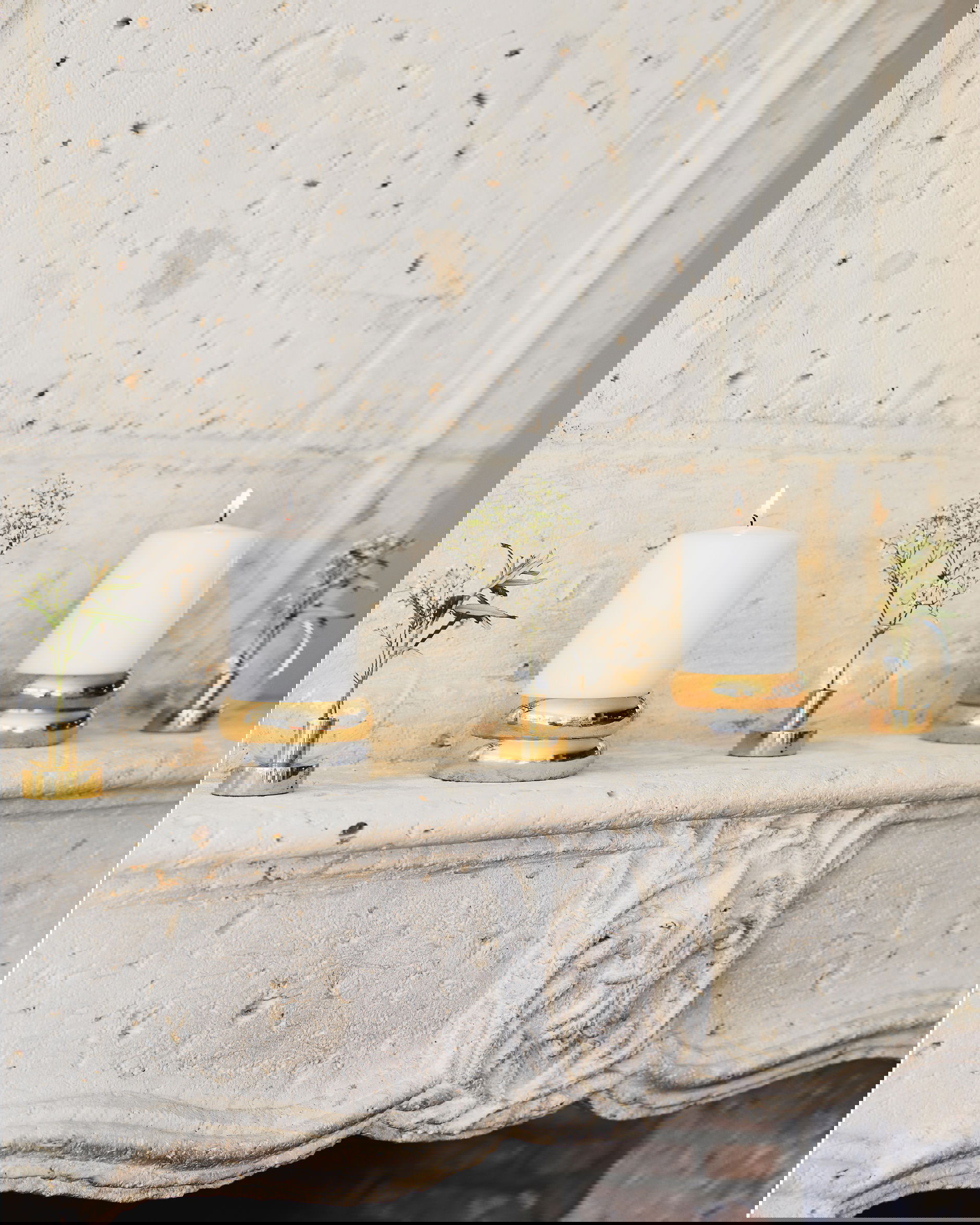 Marriage ljushållare guld/silver