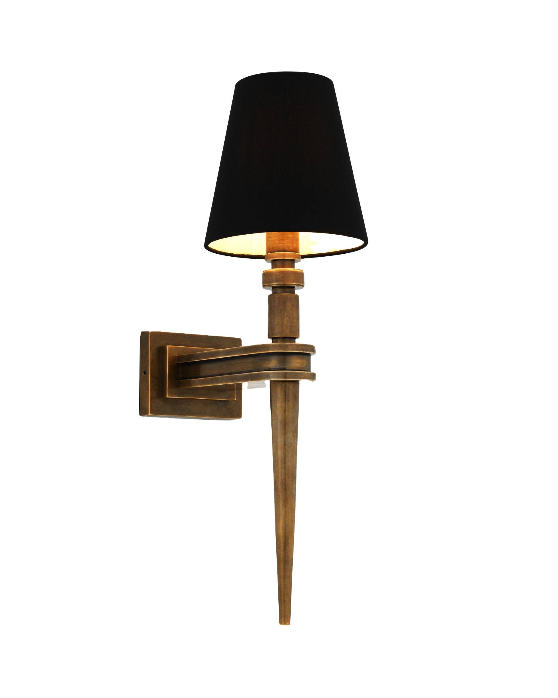 Waterloo vägglampa mässing exkl skärm OUTLET