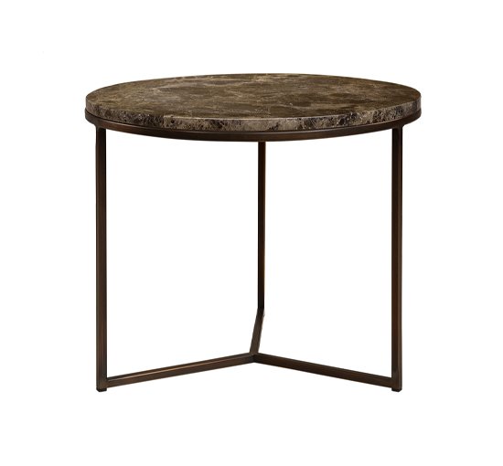 Ø60 - Cedes marble table bronze/dark brown