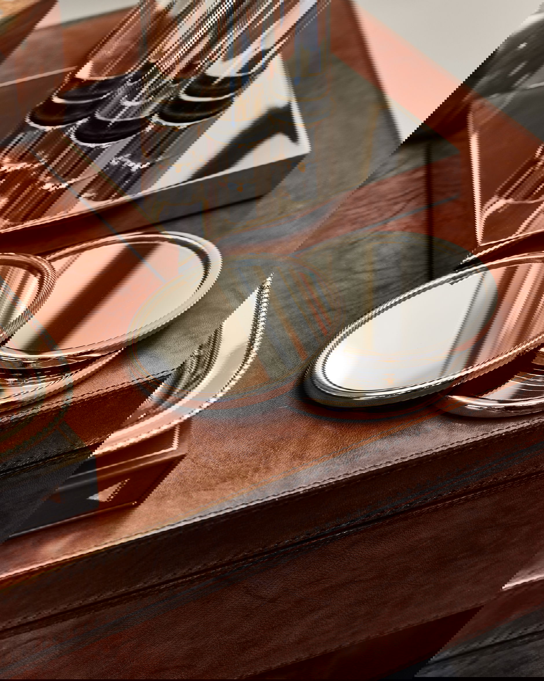 Garrett glasunderlägg silver 4-pack