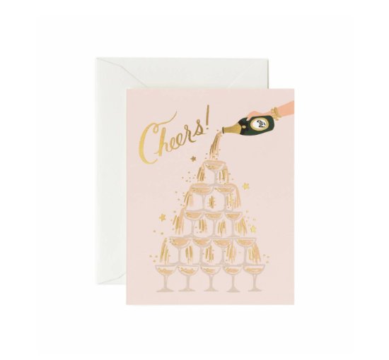 Champagne Tower Cheers Card