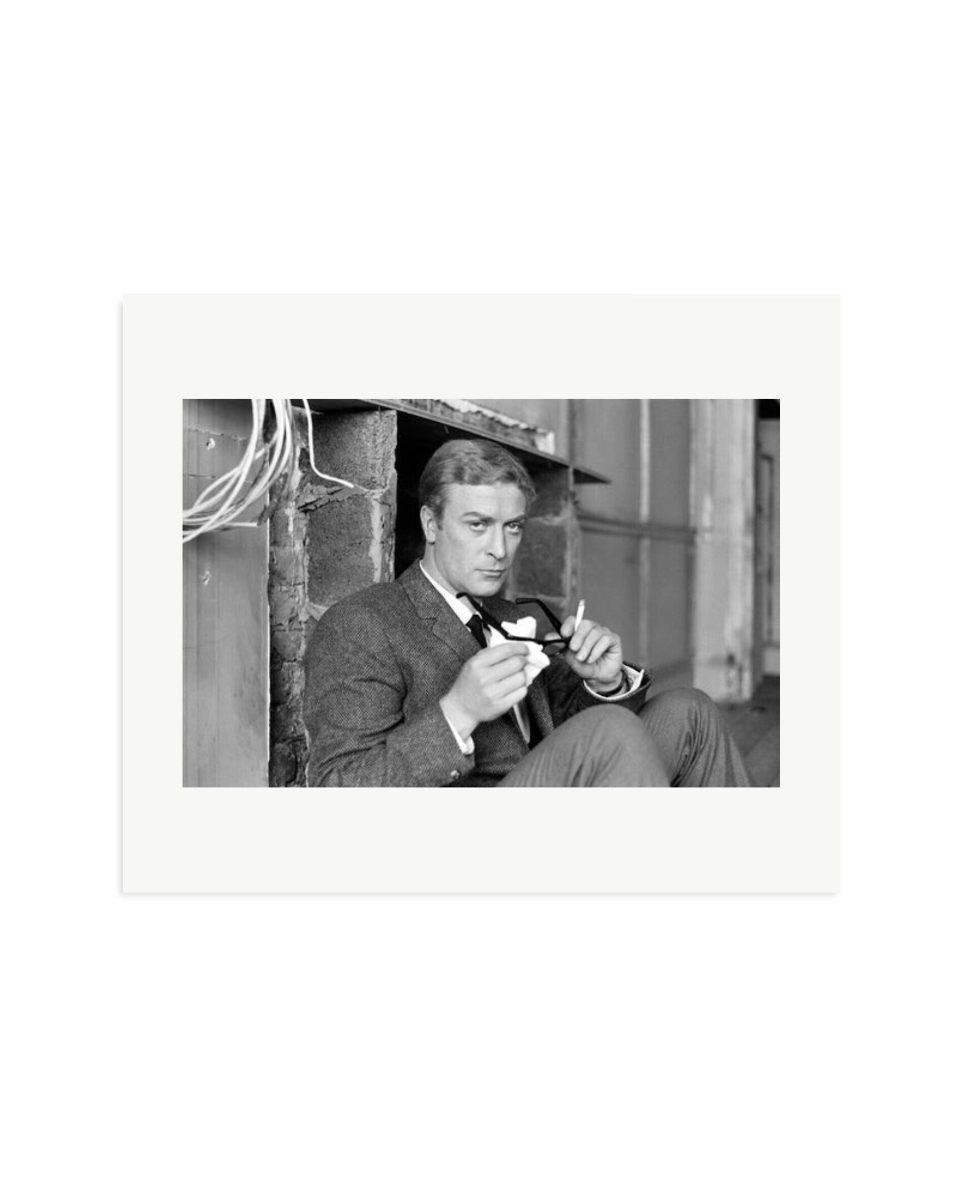 Caine on the set Print Only / Large