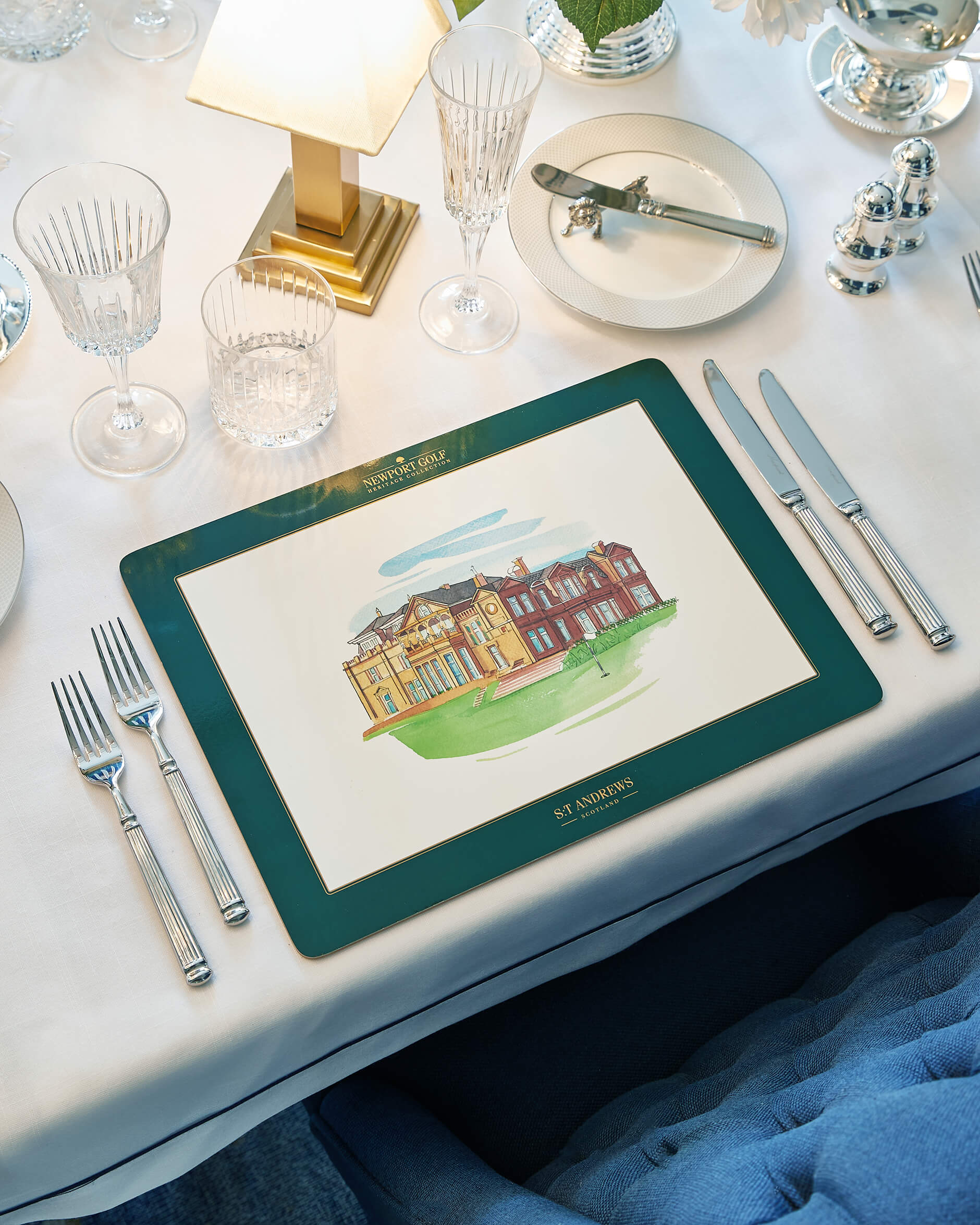 Clubhouse bordstablett grön/vit 6-pack