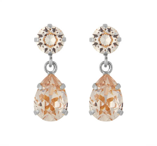 Silk - Mini Drop Earrings Crystal Rhodium