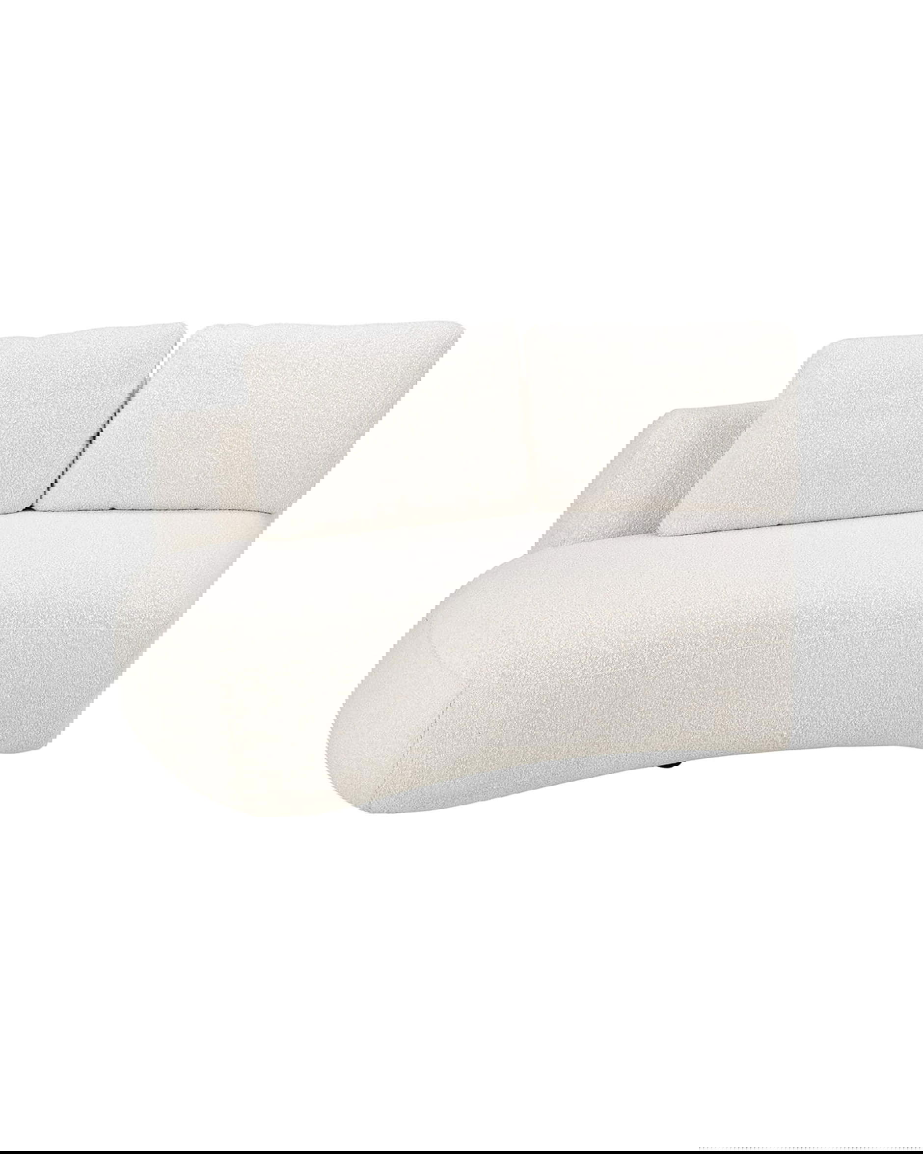 Dixon modul vänster bouclé cream 2-sits