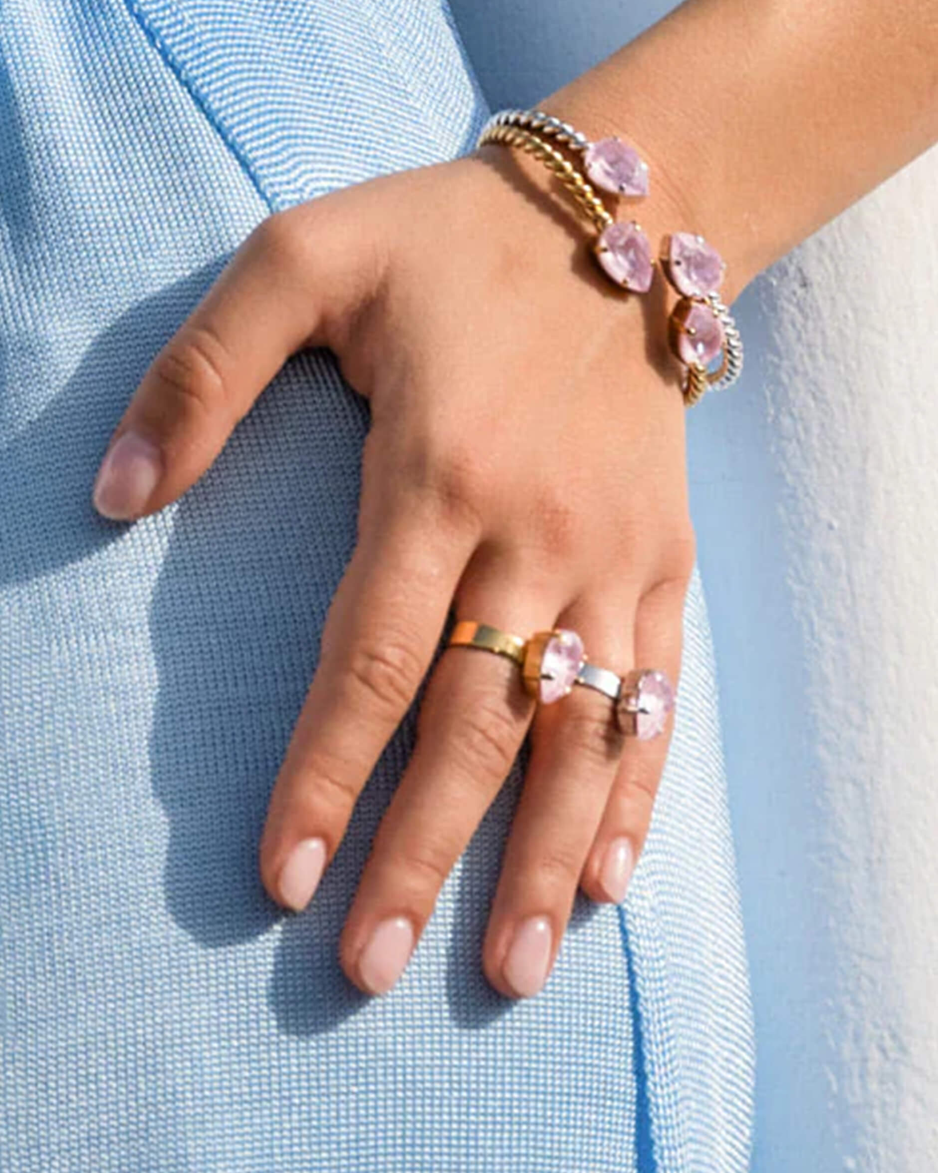 Mini Drop ring soft pink