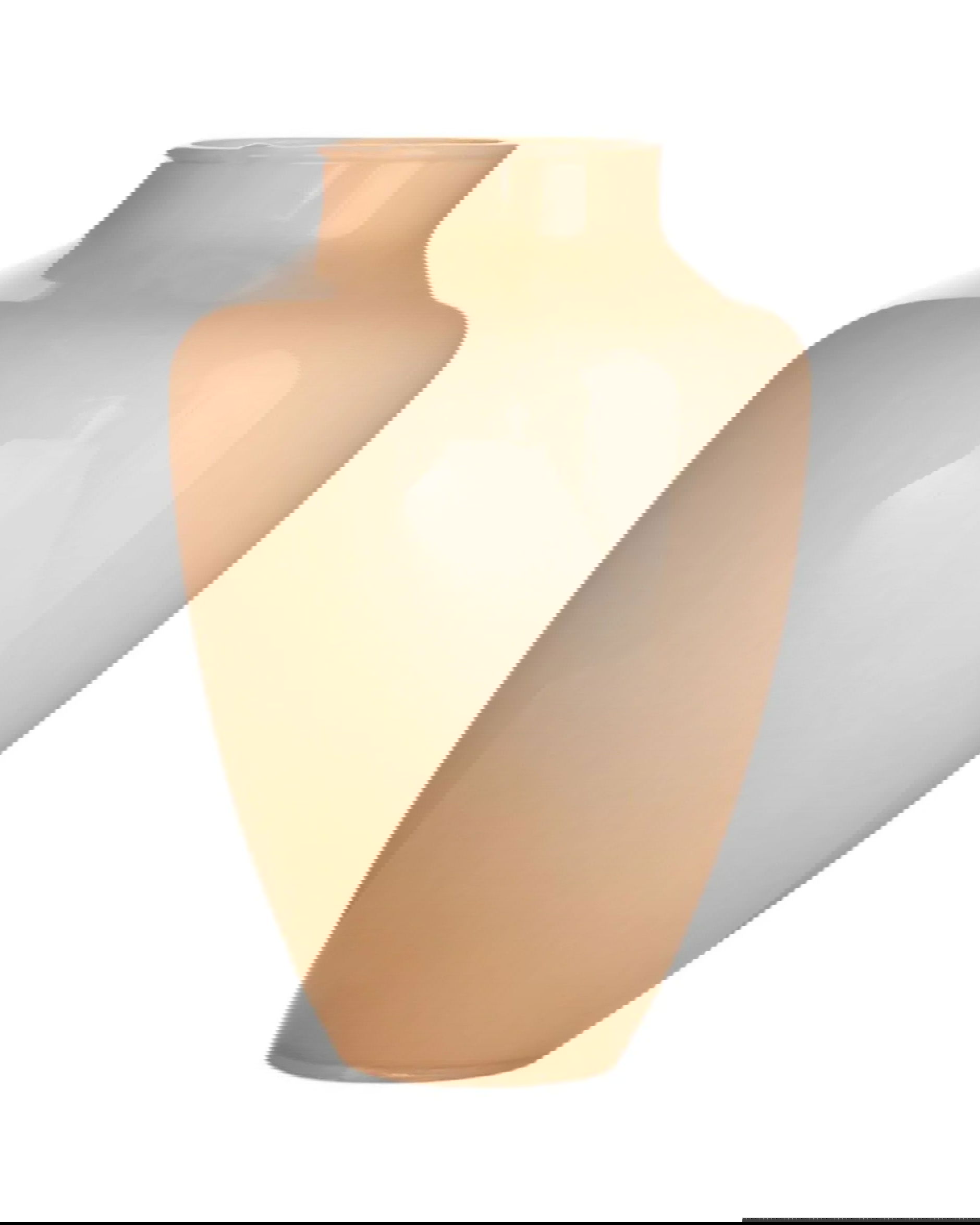 Carmine glazen vaas beige