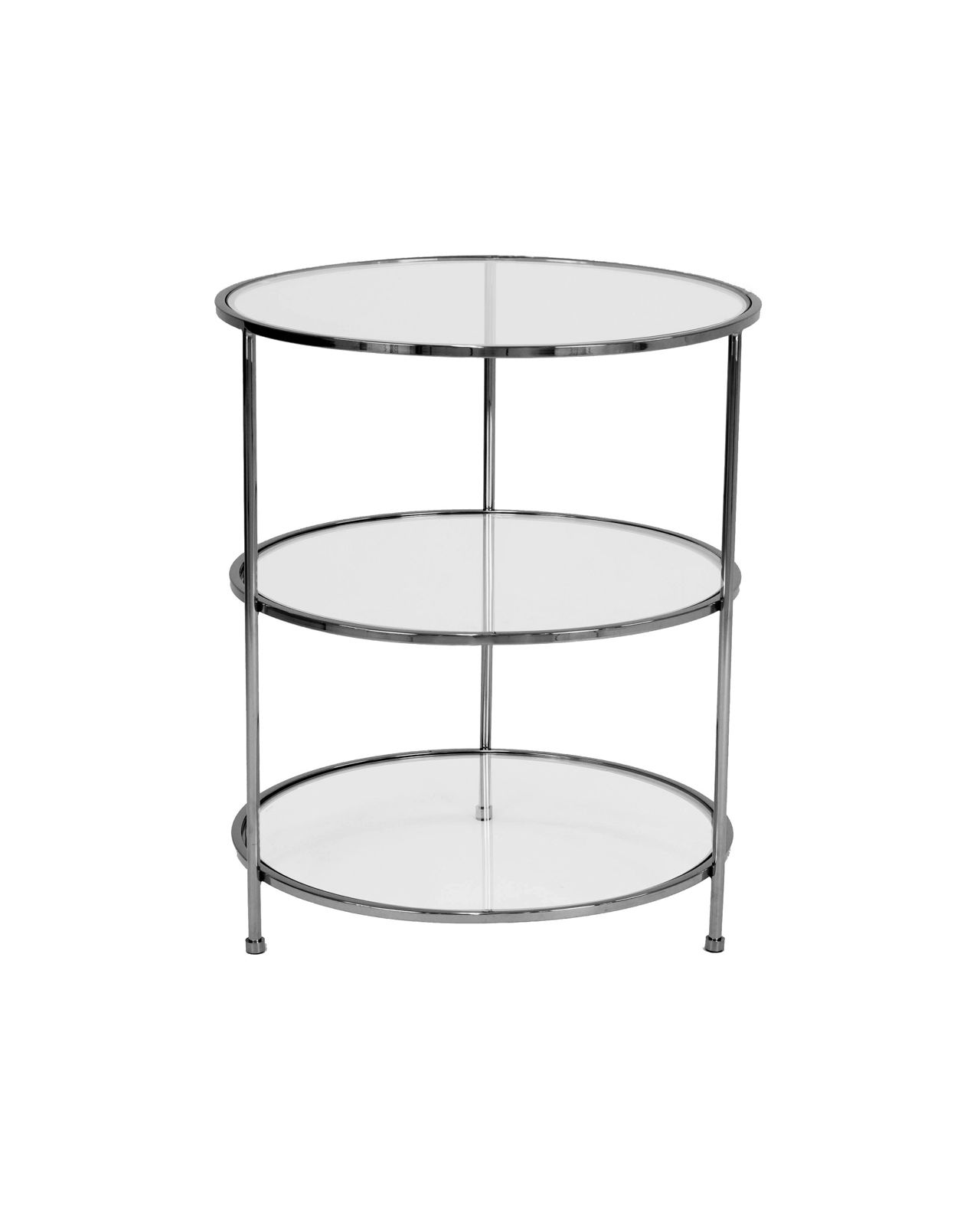 Layer sidobord svart krom