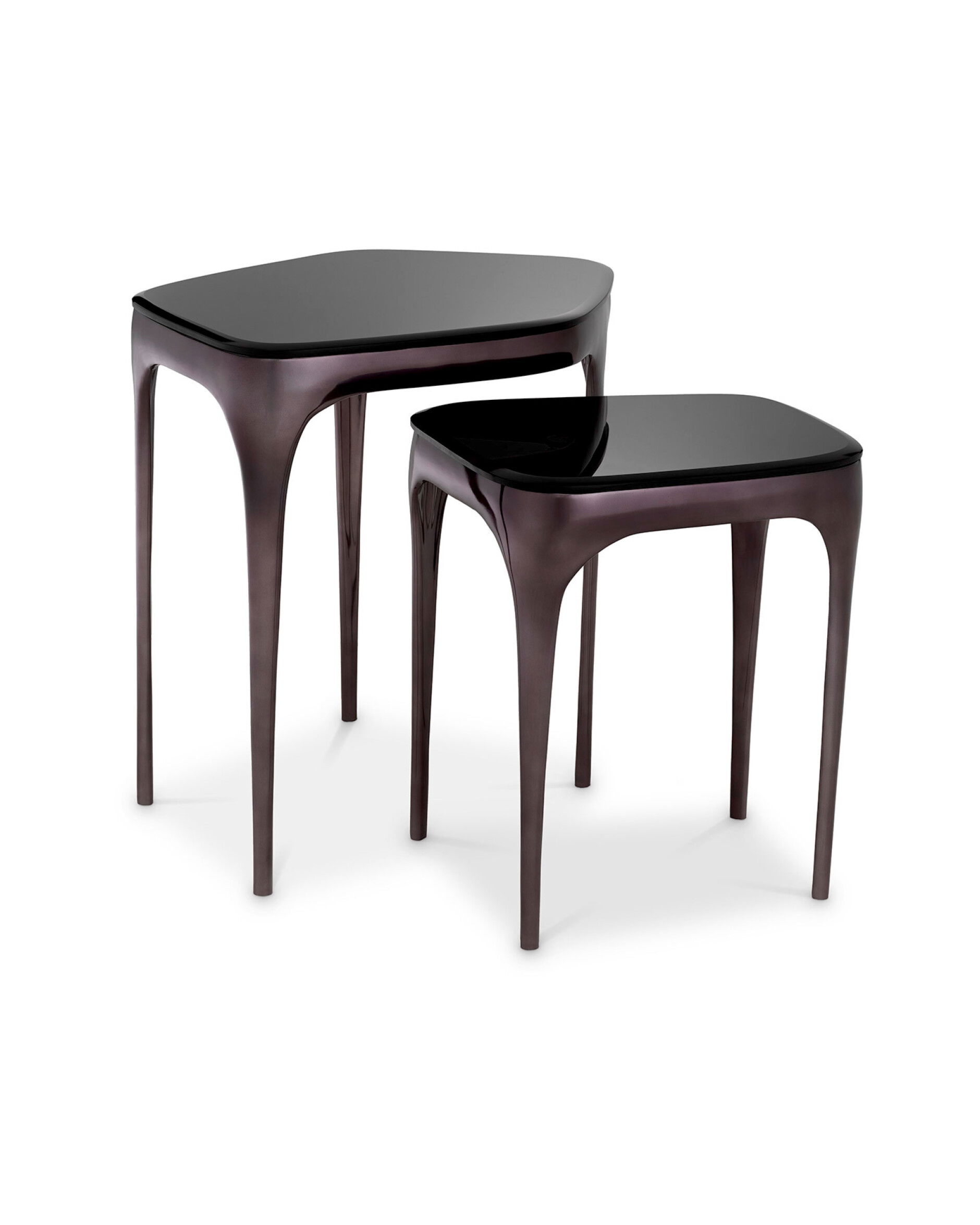 Deacon sidobord svart 2-set