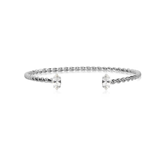 Petite Navette armband crystal rhodium