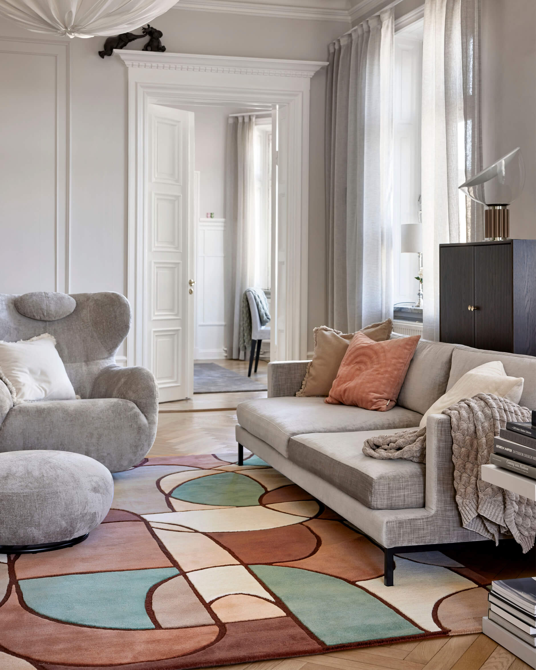 Modern Abstract teppich multi pastell