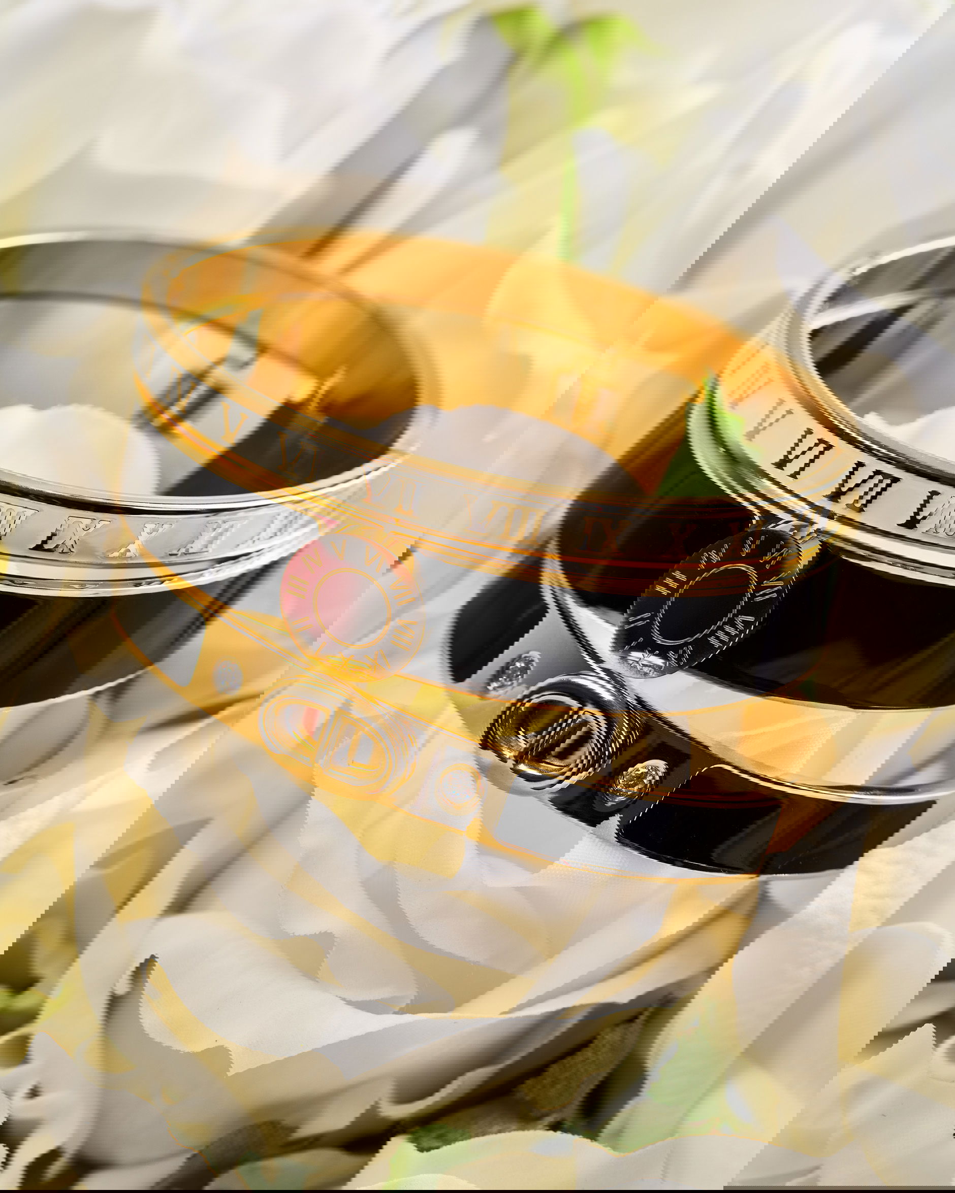 Bangle Romeinse cijfers armband wit