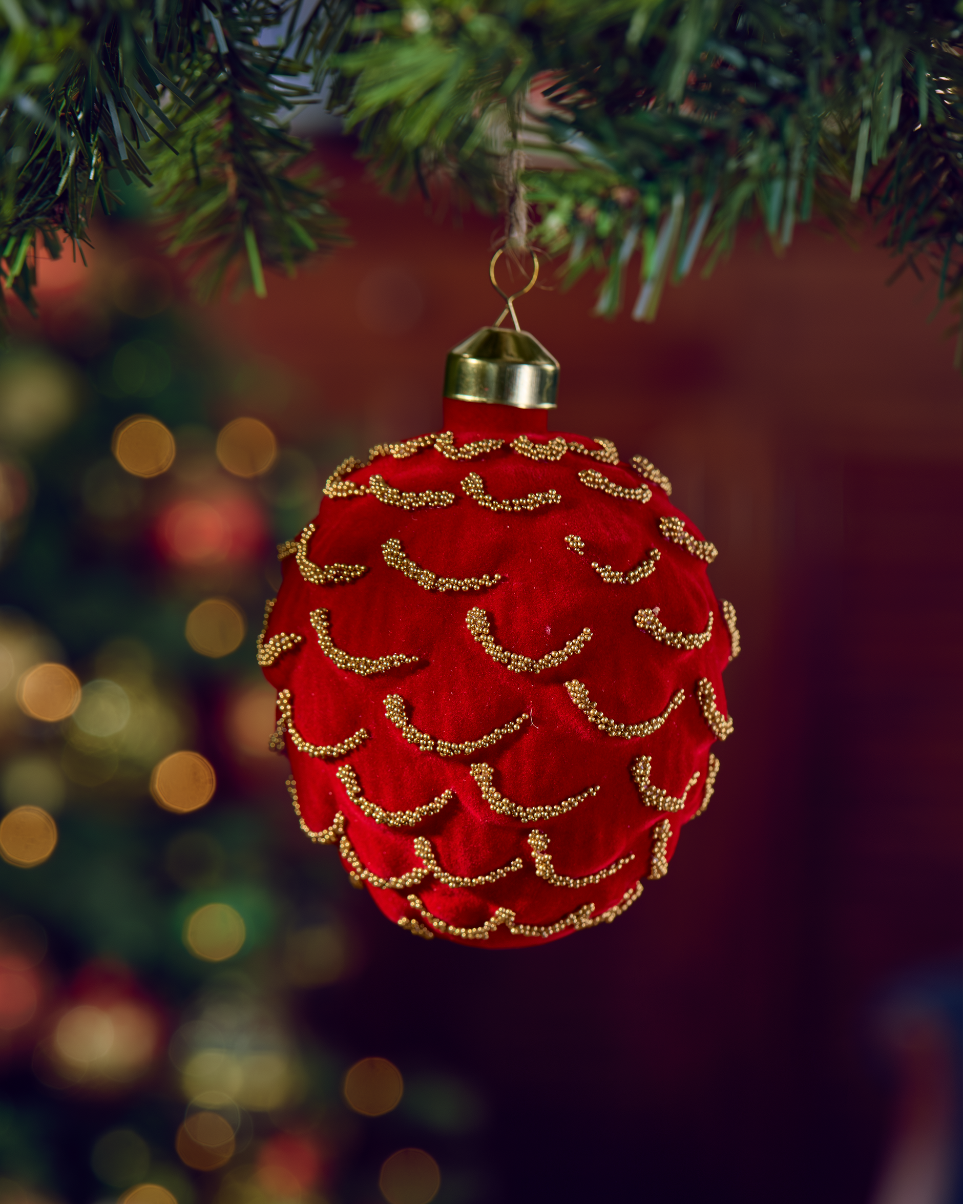 Jolly Pinecone Ornament