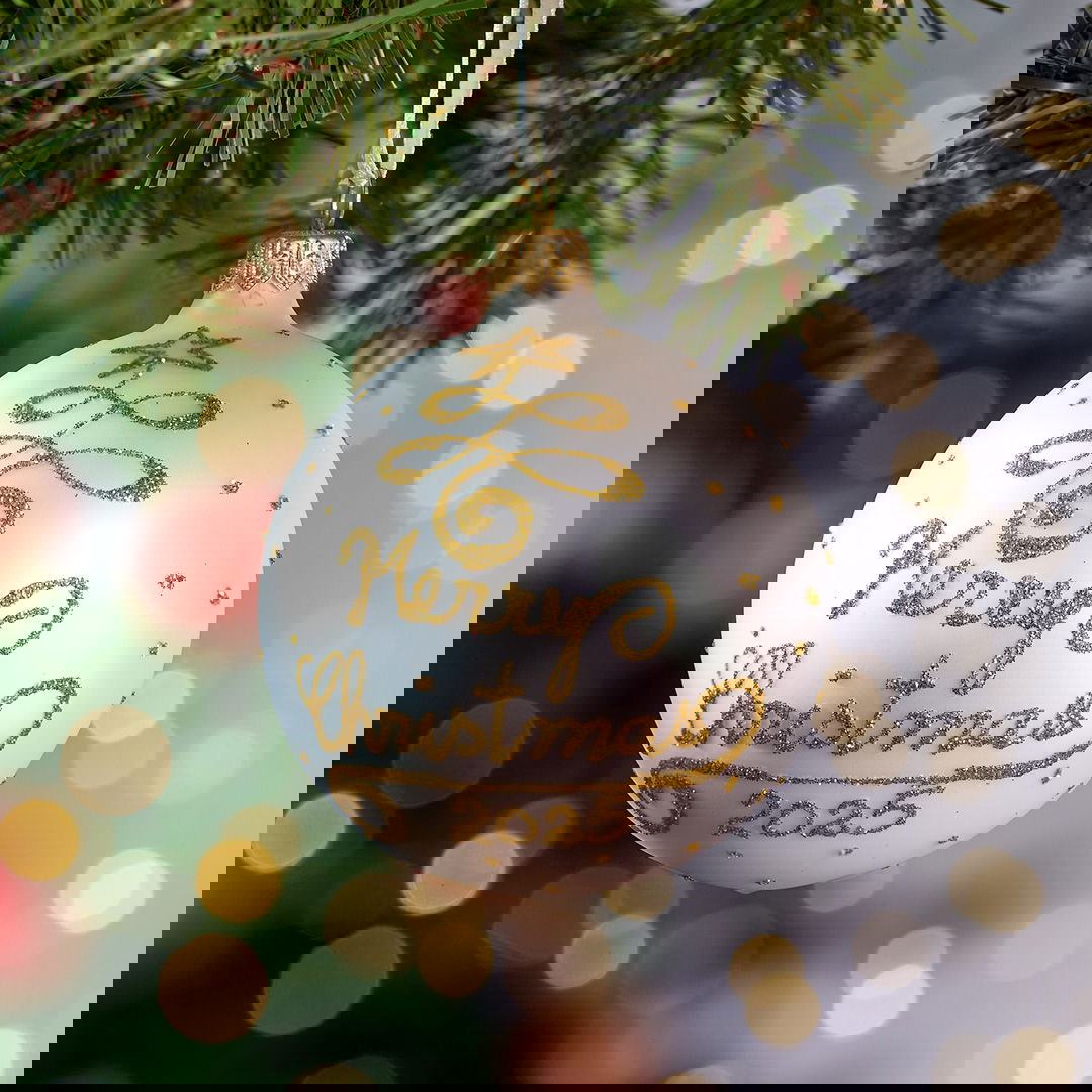 Lux Merry Christmas -joulupallo 2025 8cm