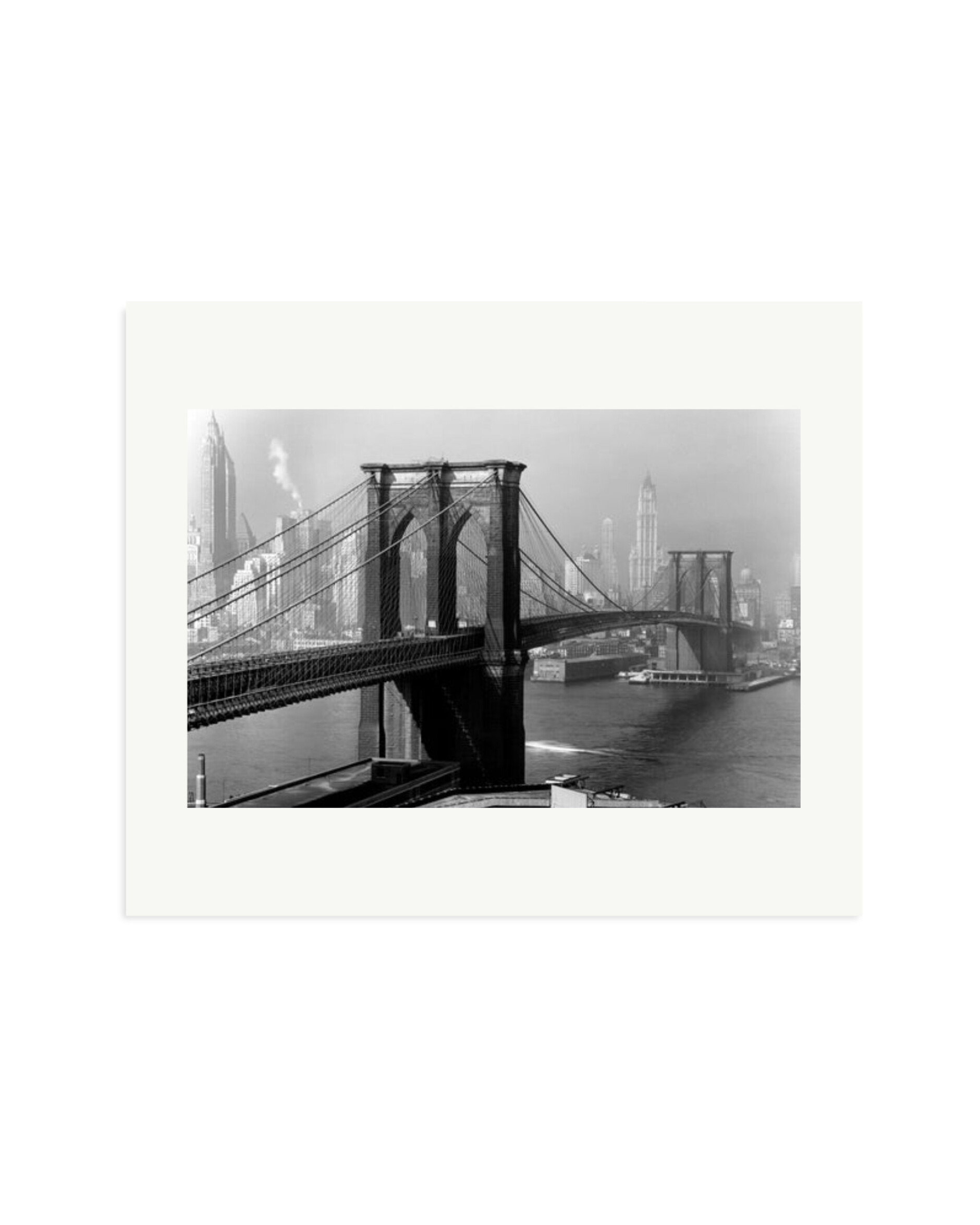 Brooklyn Bridge by Day Print Only / Large