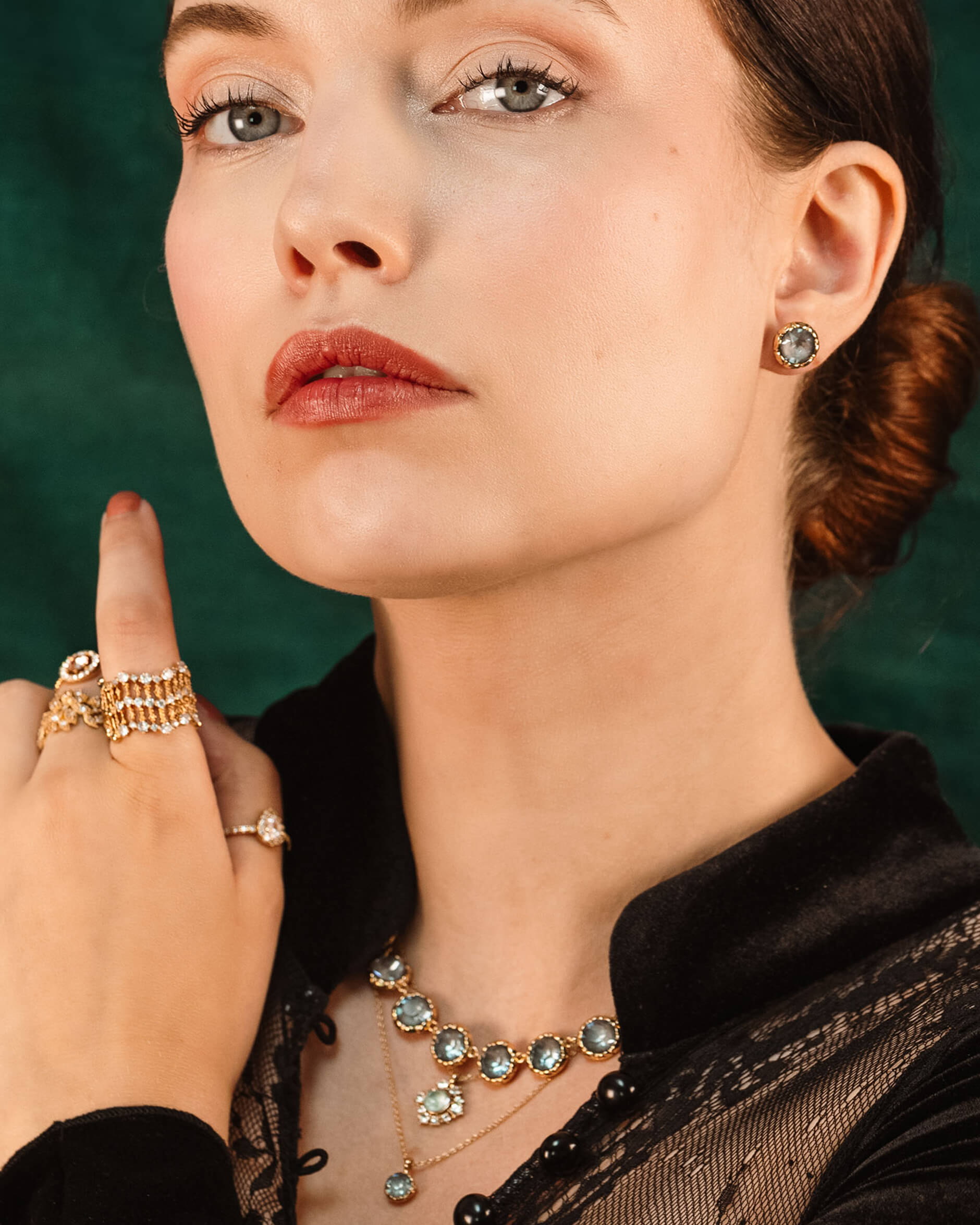 Miss Victoria örhängen marble