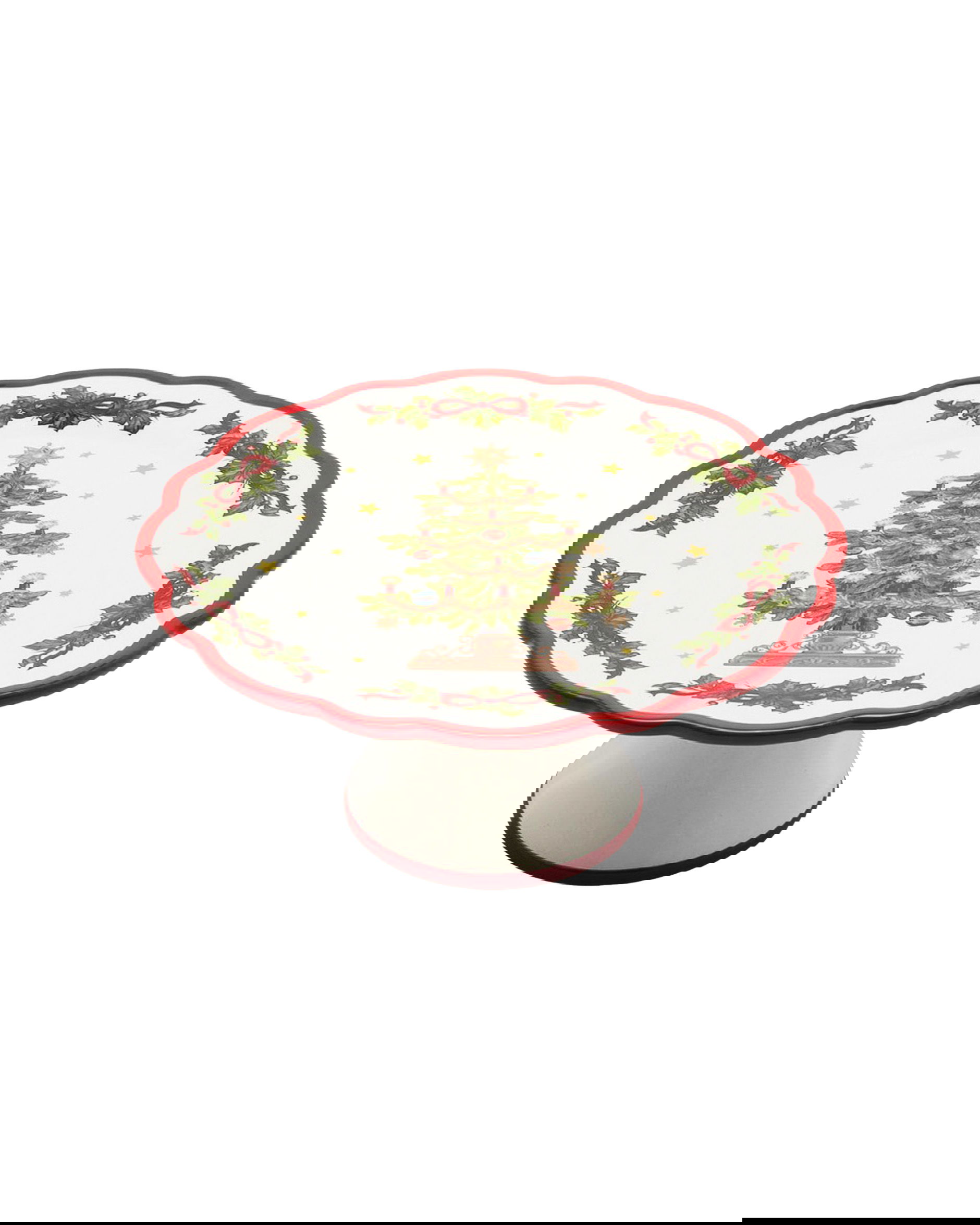 Carmina Cake Stand White/Red